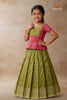 Green Hanging Creeper Traditional Pattu Pavadai Sets