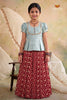 Red Sunset Creeper Traditional Pattu Pavadai Sets
