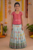 Gray Satin Creeper Traditional Pattu Pavadai Sets