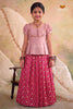 Peach Sunset Creeper Traditional Pattu Pavadai Sets