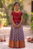 Purple Floral Star Traditional Pattu Pavadai Sets