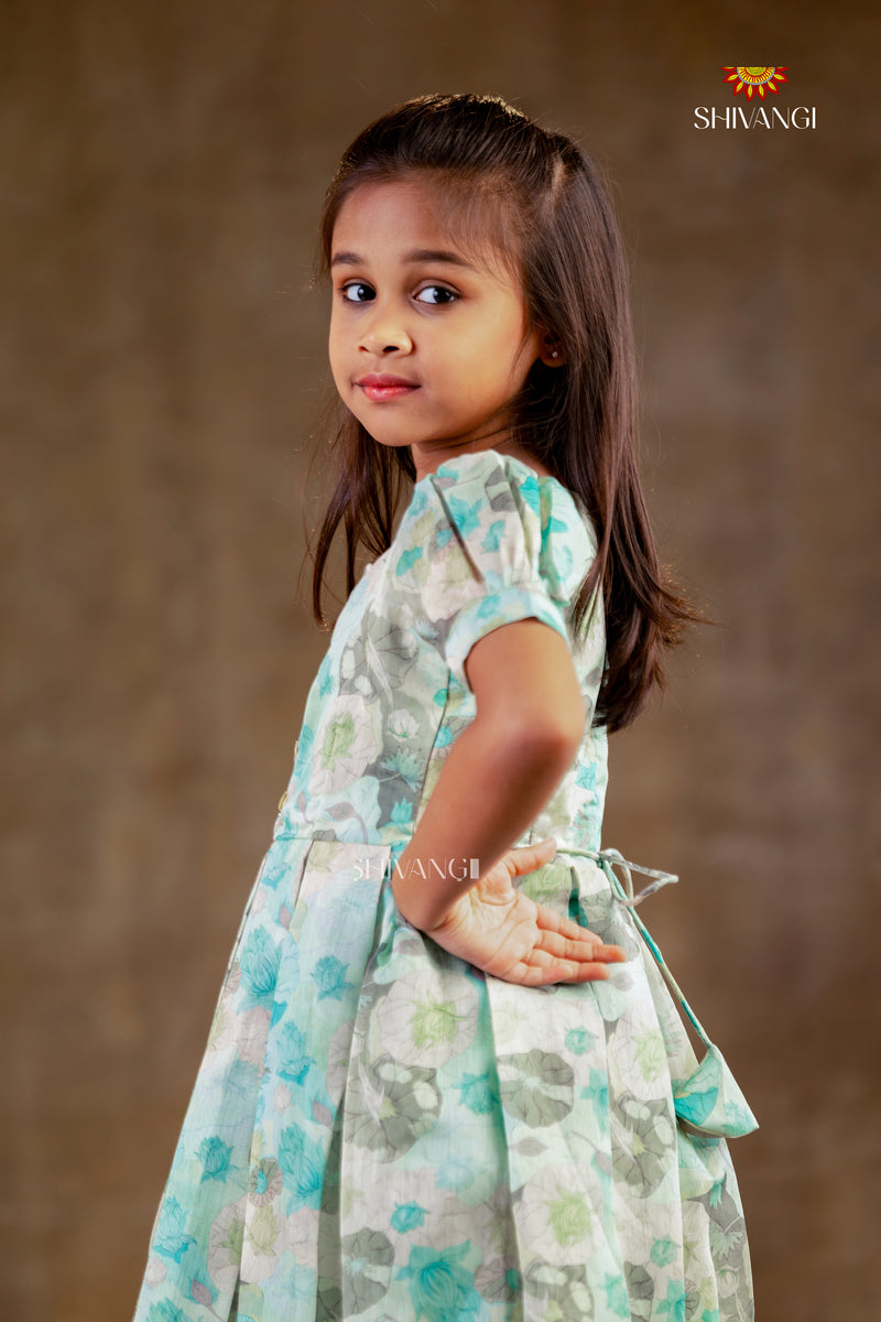 Yellow Organza frock main image 1