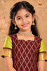 Parrot Green Sea weed Traditional Pattu Pavadai Sets