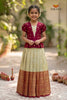 Gray Golden PineappleTraditional Pattu Pavadai Sets