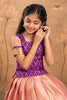 Peach Sea weed Traditional Pattu Pavadai Sets