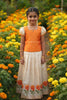 Sandle Tussar MariegoldTraditional Pattu Pavadai Sets