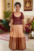 Peach Paisley Moonlight Traditional Pattu Pavadai Sets