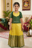 Yellow Paisley Moonlight Traditional Pattu Pavadai Sets