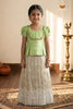 White Peacock Traditional Pattu Pavadai Sets