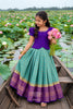 Sky Blue Thara Checks Traditional Pattu Pavadai Sets