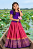 Pink Thara Checks Traditional Pattu Pavadai Sets