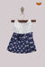 Silver With Blue Baby Frock For Girls