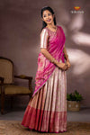 Pink Bird of Paradise Half Saree | Lehenga For Girls