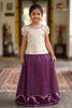 Magenta Zinnia Creeper Traditional Pattu Pavadai Sets
