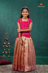 Mustard Yellow Mugil Mozhi Traditional Pattu Pavadai Set for Girls