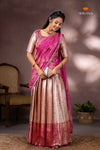 Pink Bird of Paradise Half Saree | Lehenga For Girls