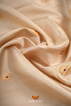 White With Blue Floral Butta Kanchivaram Silk Saree With Temple Border !!!