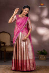 Pink Bird of Paradise Half Saree | Lehenga For Girls