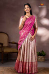 Pink Bird of Paradise Half Saree | Lehenga For Girls