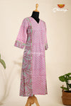 Pink Cotton Kurti For Women - AX69