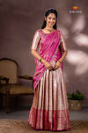 Pink Bird of Paradise Half Saree | Lehenga For Girls