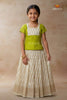 White Hanging Creeper Traditional Pattu Pavadai Sets