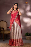Red Bird of Paradise Half Saree | Lehenga For Girls