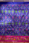 Blue Pochampally Silk Pattu Pavadai Unstitched Material For Kids !!!