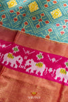 Green Silk Pattu Pavadai Unstitched Material For Kids !!!