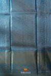 Sky Blue Silk Pattu Pavadai Unstitched Material For Kids !!!