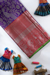 Silk Pattu Pavadai Unstitched Material For Kids !!!