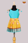 Yellow Pichwai Lotus Girl Baby Frock