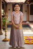 Lavender Metallic GlitterTraditional Pattu Pavadai Sets