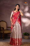 Red Bird of Paradise Half Saree | Lehenga For Girls