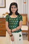 Onam Yellow Floral Traditional Pattu Pavadai