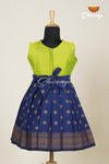 Navy Blue Banarasi Butta Frock For Girls !!!