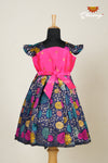 Girls Blue Zinniah cluster Frock !!!