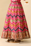 Impressive Pink Zig Zag Banarasi Lehenga