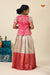 Pink Bubble Grass Pattu Pavadai For Girls - Festive Wear!!!
