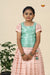 Peach Paisly Pattu Pavadai For Girls - Festive Wear!!!