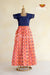 Orange With Navy Blue Long Gown For Girls!!!