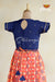 Orange With Navy Blue Long Gown For Girls!!!