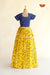 Yellow With Navy Blue Long Gown For Girls!!!