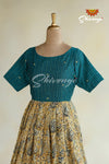Grey Kalamkari Fish Long Gown For Girls!!!