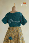 Grey Kalamkari Fish Long Gown For Girls!!!