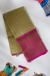 Silk Pattu Pavadai Unstitched Material For Kids !!!