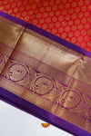 Red Pattu Pavadai Unstitched Material For Kids !!!