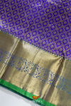 Purple Pattu Pavadai Unstitched Material For Kids !!!