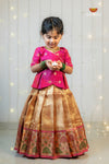 Gold Mayil Iragu Traditional Pattu Pavadai Set