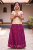 Magenta Silver Parrot Traditional Pattu Pavadai Sets